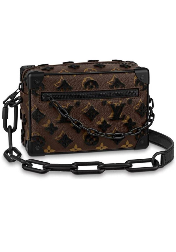 Sacoche Louis Vuitton Mini Soft Trunk Monogram Tuffetage Black