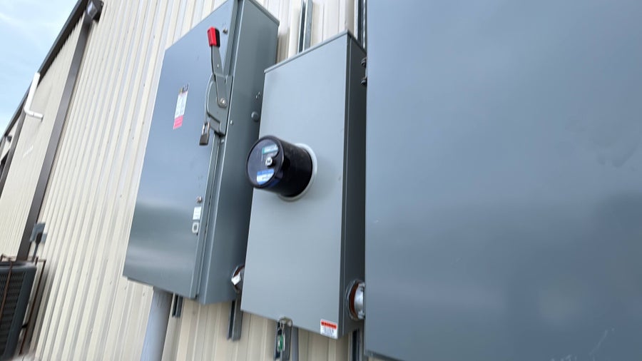 Exterior electrical service and panel equipment at a VDZ project