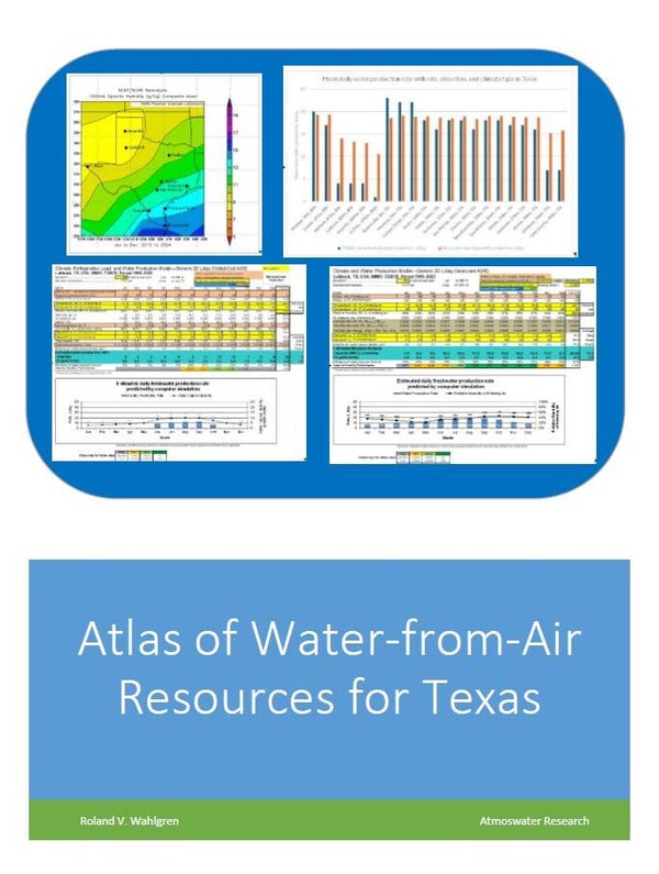 Atlas of Water-from-Air Resources for Texas