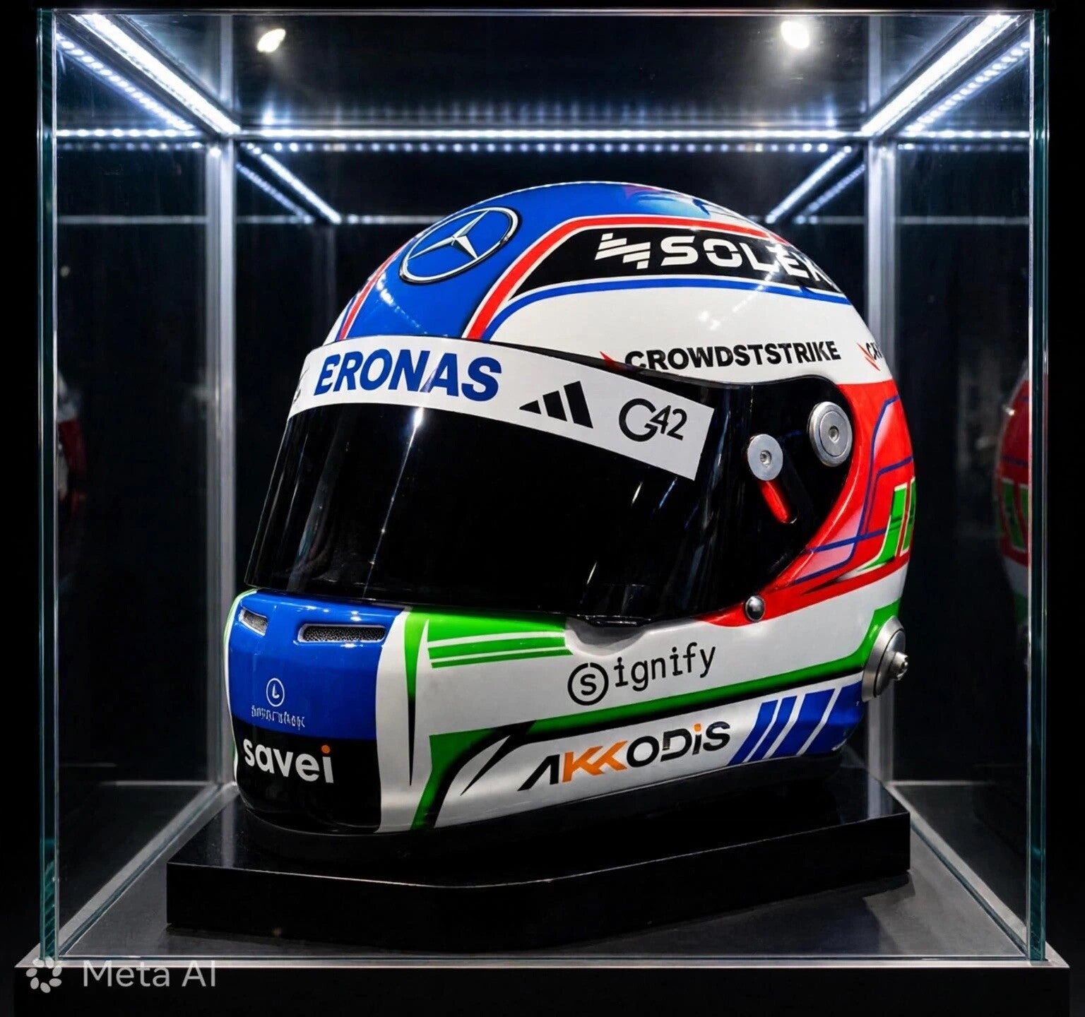 KIMI ANTONELLI   2025 Full Scale Tribute Helmet - Mercedes-AMG PETRONAS F1 - Display Ready The Future of Mercedes. The Helmet of 2025.