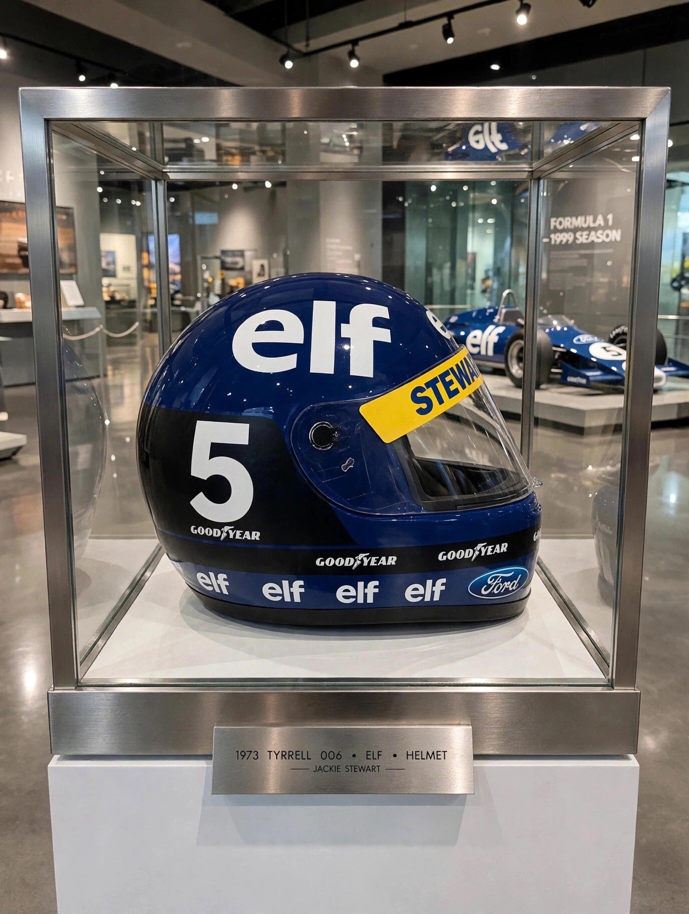 JACKIE STEWART - Elf Tyrrell Tribute helmet 1973