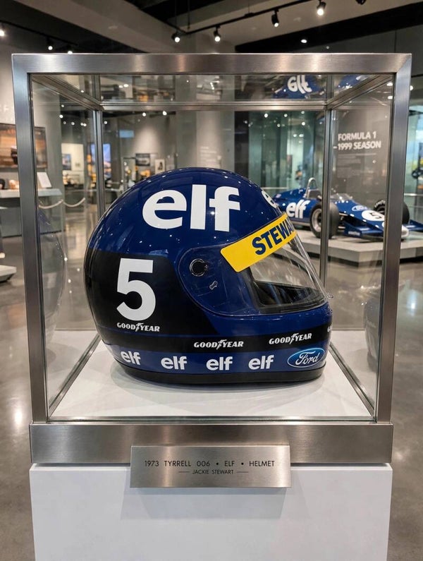 JACKIE STEWART - Elf Tyrrell Tribute helmet 1973