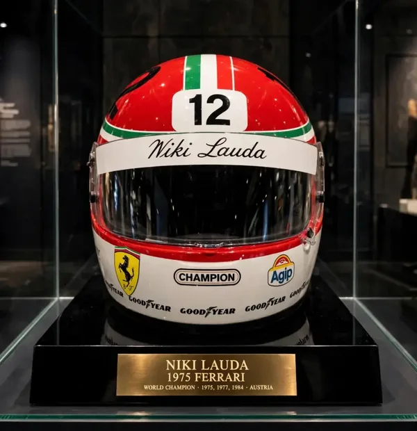 NIKI LAUDA - FERRARI TRIBUTE HELMET - 1975