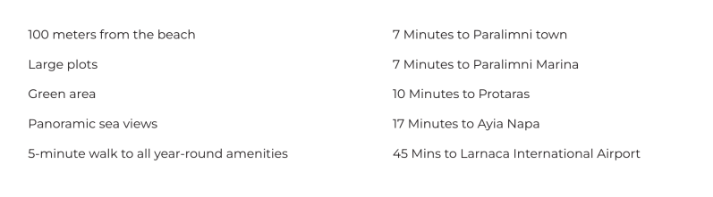 Specifications luxury villas in cyprus kapparis