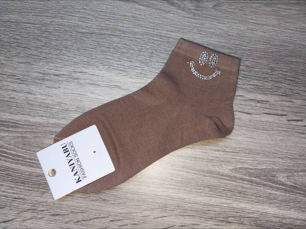 Sokken Smiley Beige