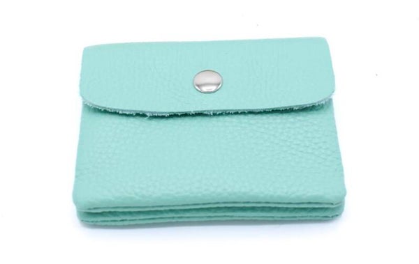 Lederen Portemonee - Aqua