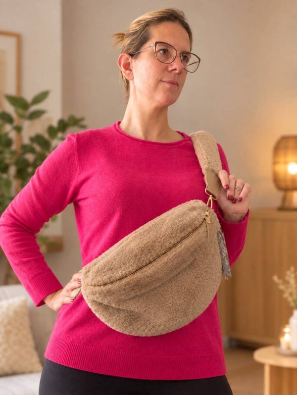 Crossbody licht bruin