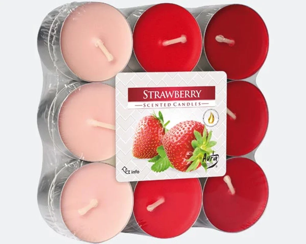 Theelichtjes Aardbei