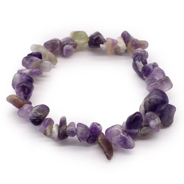 Geslepen Edelstenen Stukjes Armband - Amethist
