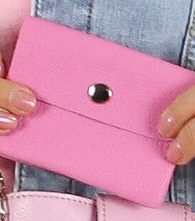 Lederen Portemonee Pink
