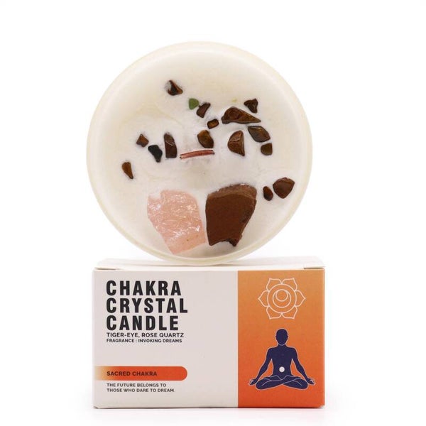 Chakra Kristallen Kaarsen - Heilig Chakra