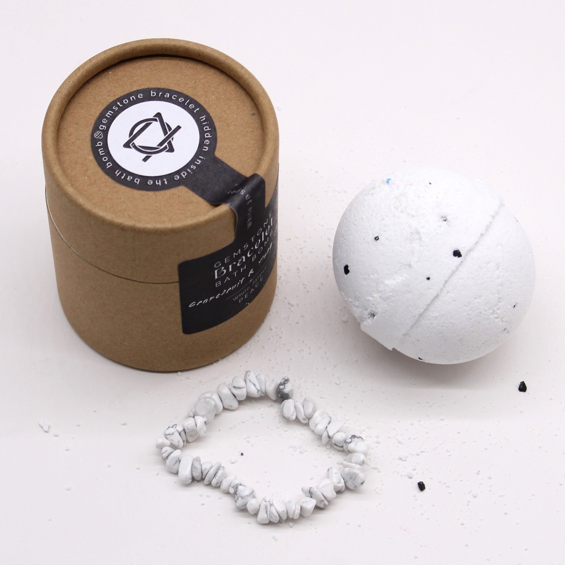 Witte Jaspis Edelsteen Armband Badbom