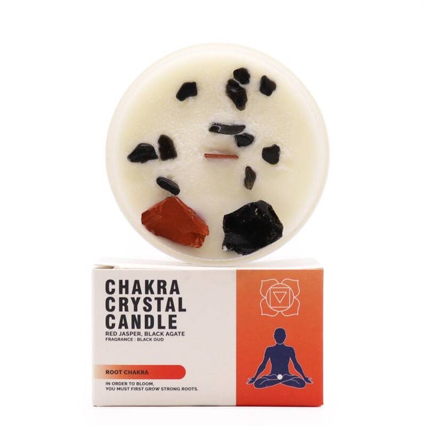 Chakra Kristallen Kaarsen - Wortelchakra