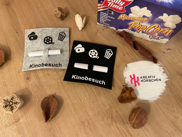 Geschenkidee aus Filz - Kinogutschein