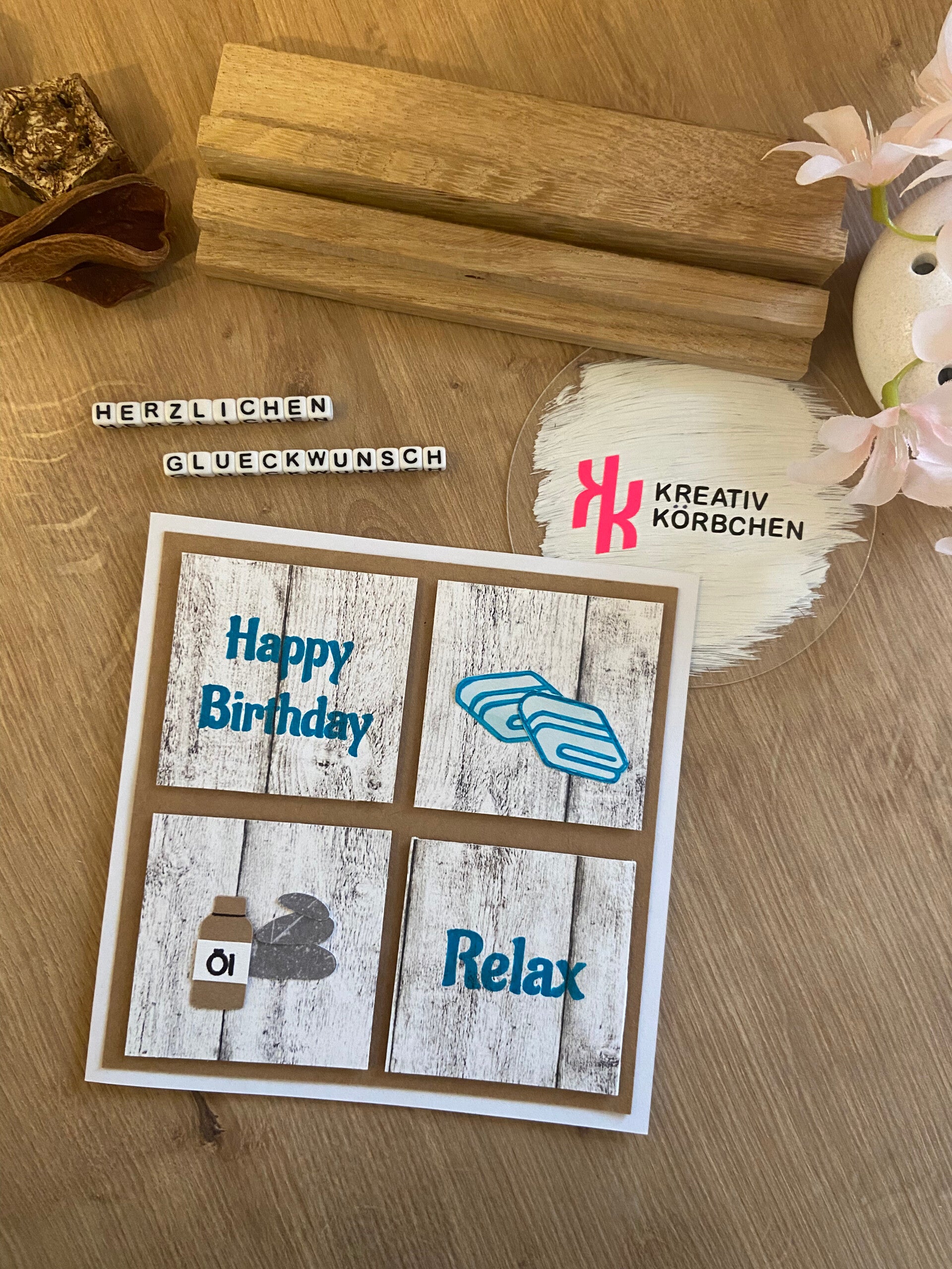Geburtstagskarte „Happy Birthday – Relax“