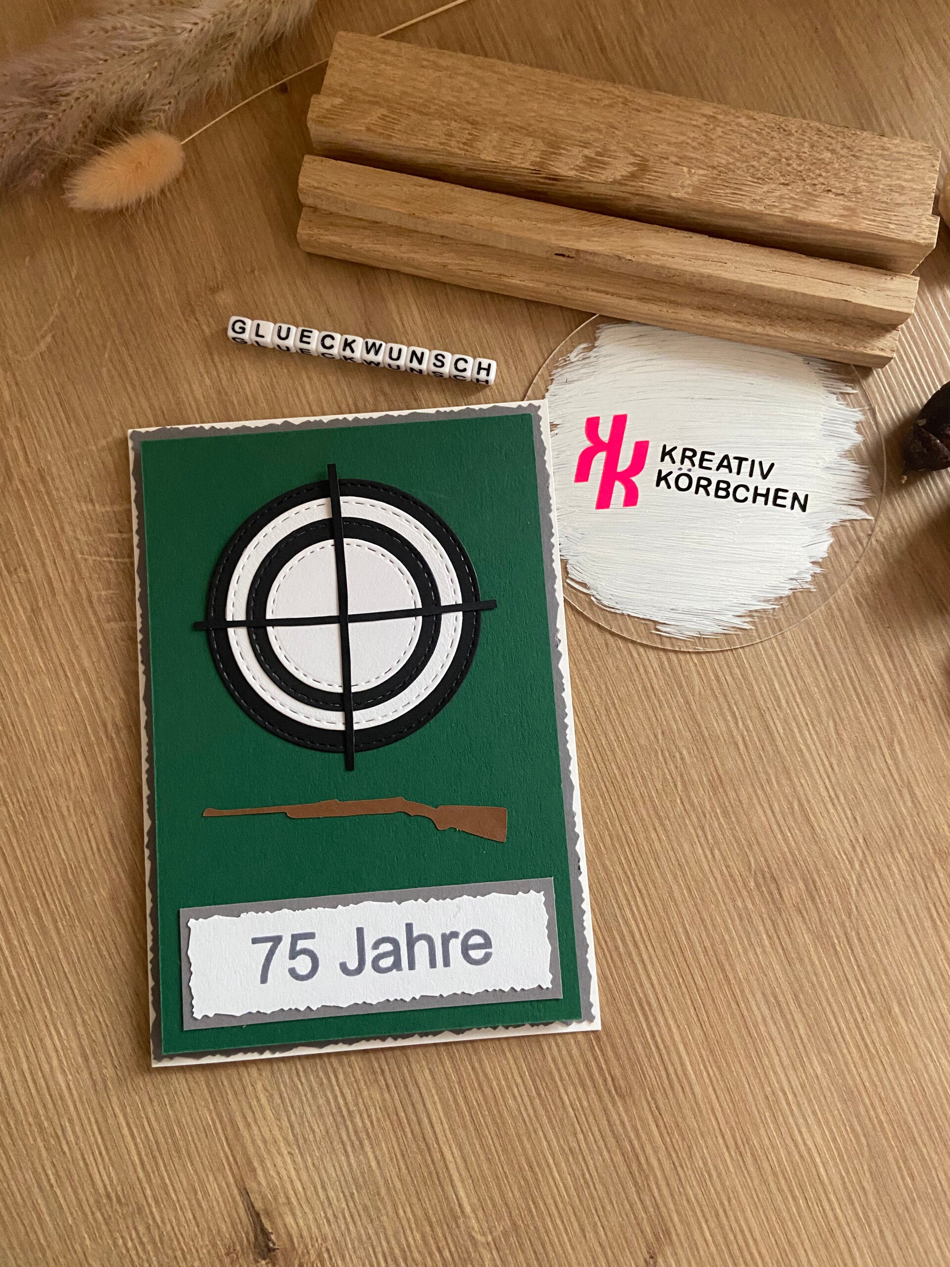 Glückwunschkarte für Schützen mit oder ohne Jahreszahl