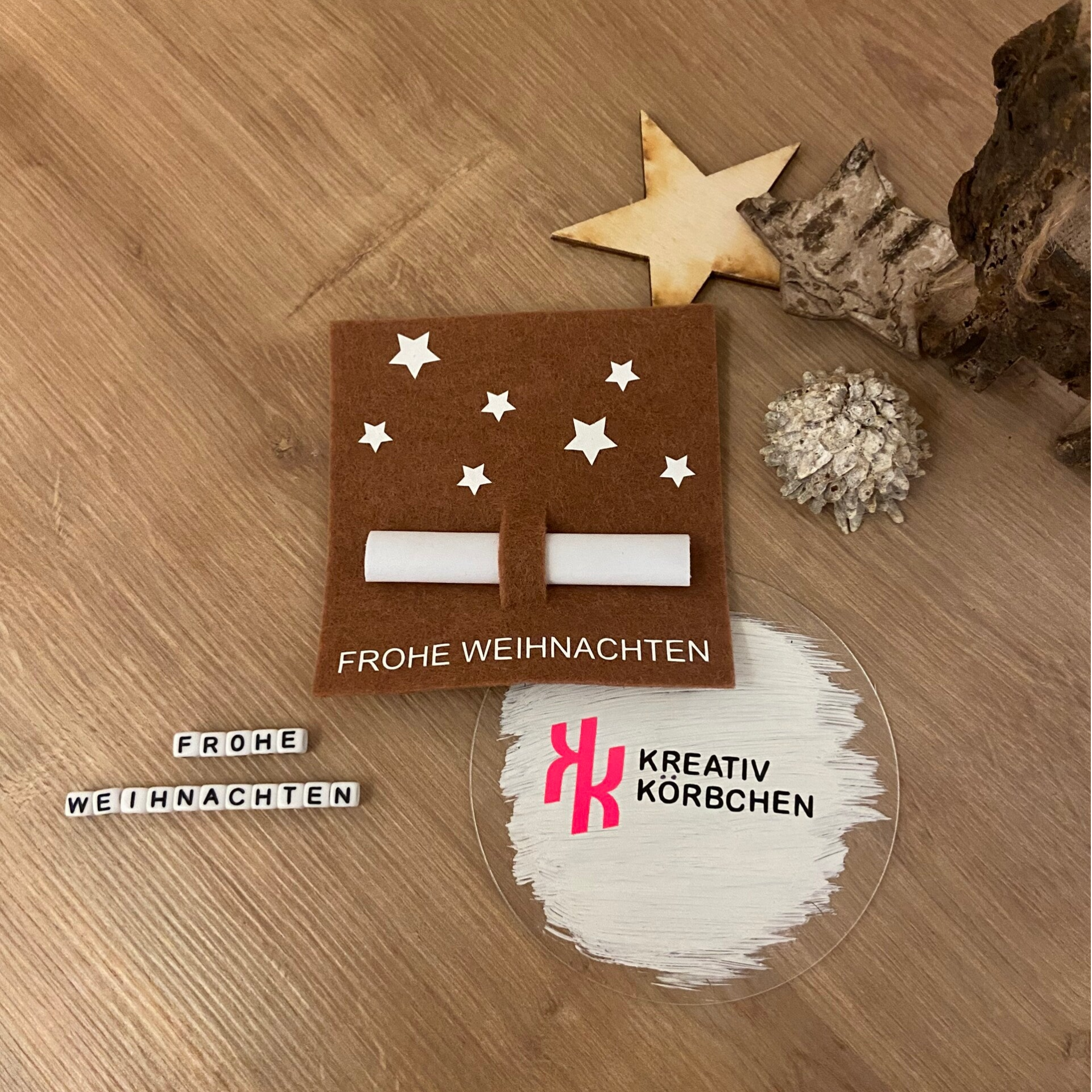 Frohe Weihnachten, Geldgeschenk aus Filz