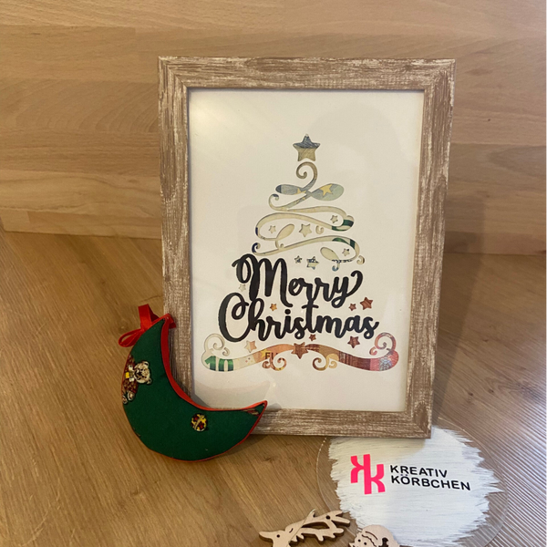 Bilderrahmen Tannenbaum Merry Christmas