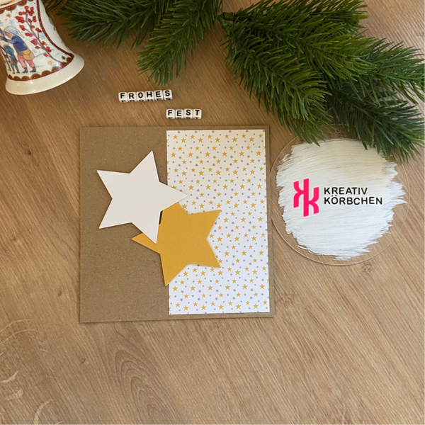 Weihnachtskarte mit Sternen
