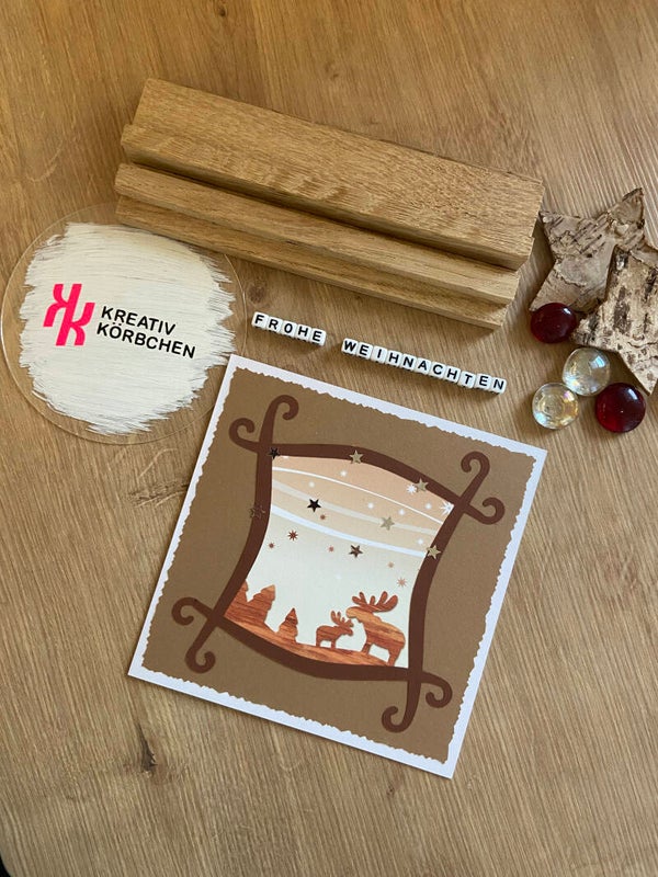 Weihnachtskarte mit Wintermotiv