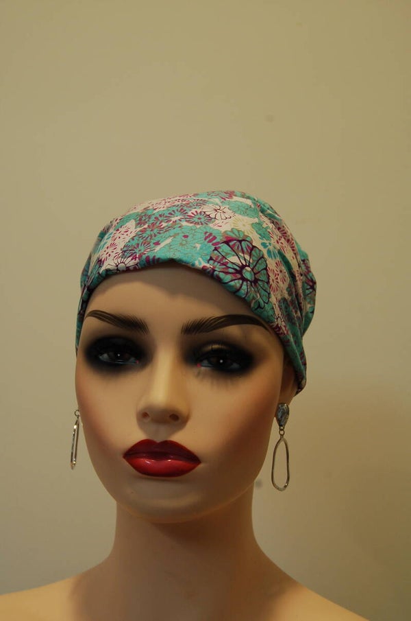 Latifah hoofddoekje blauw