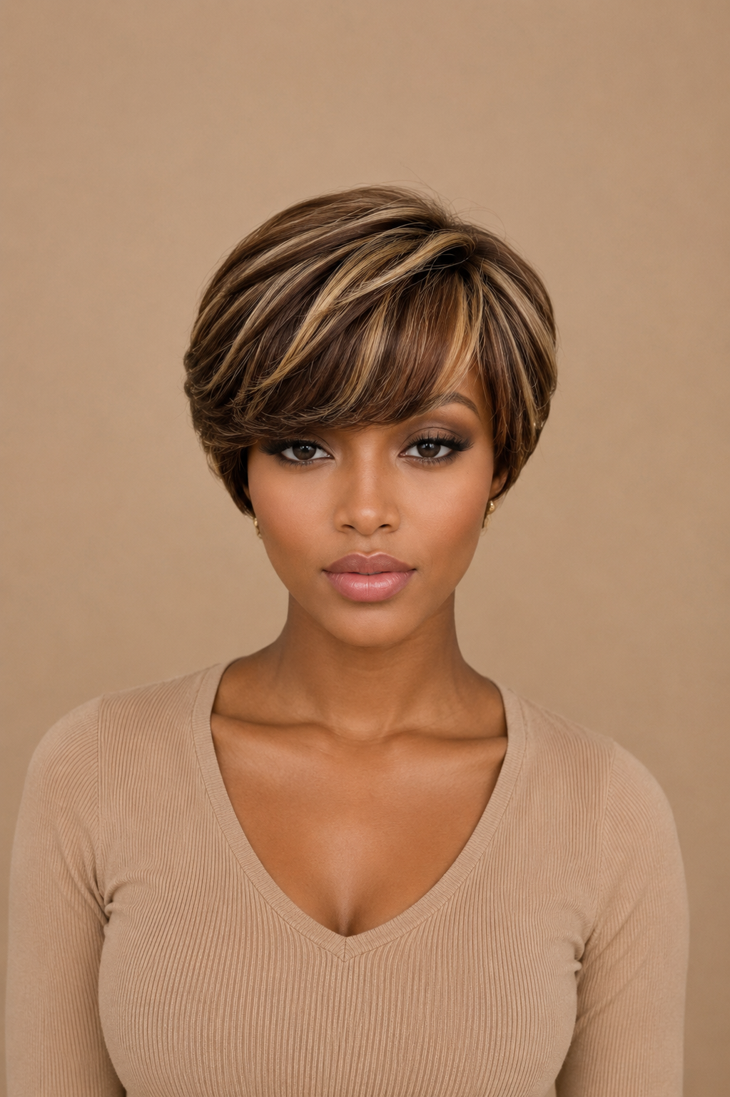 Patty - human hair - straight - brown/blond mix