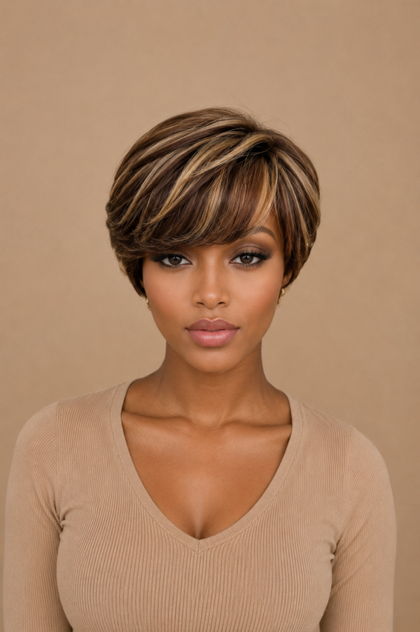 Patty - human hair - straight - brown/blond mix