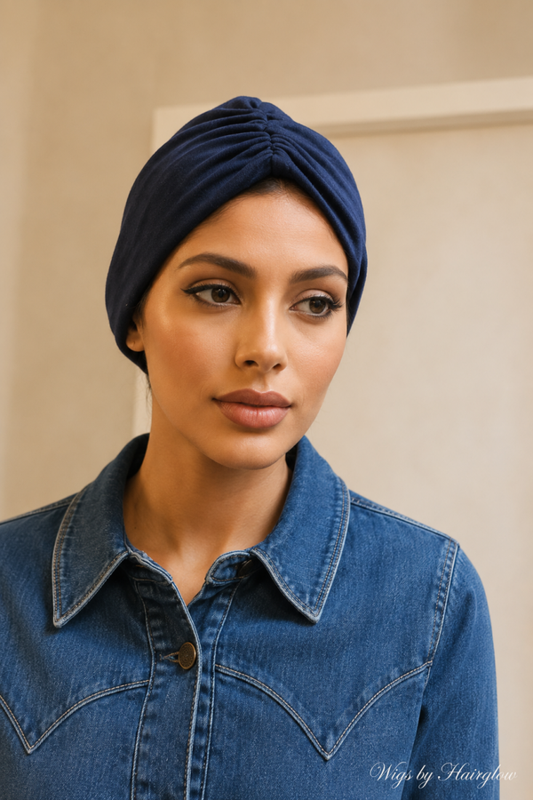 Turban donker blauw
