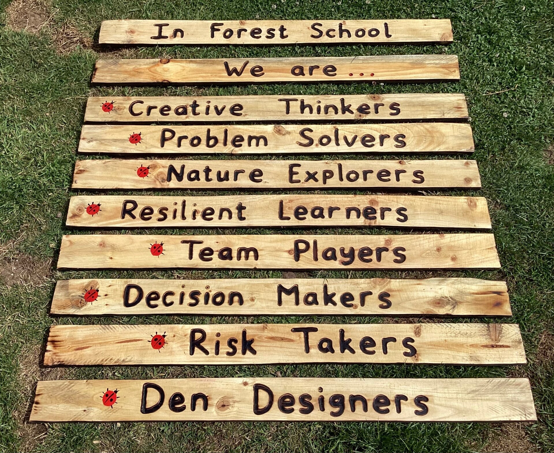 Wooden Signs, up to 100cm long
