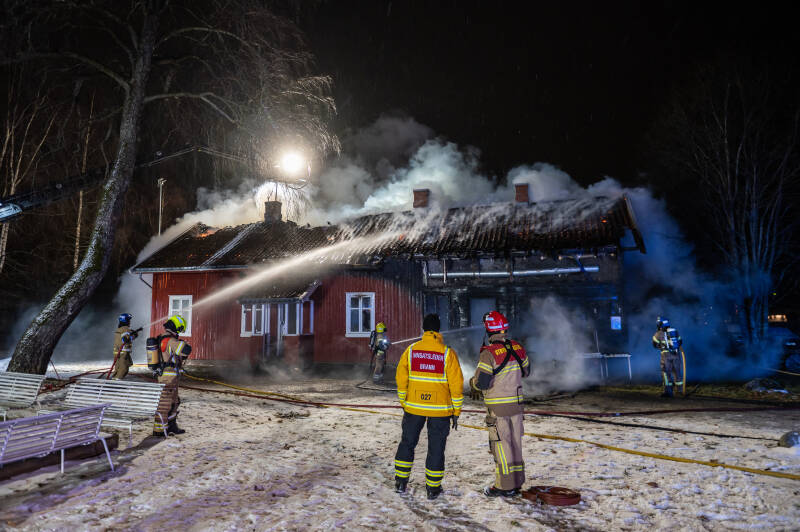Brann i gammelt hus