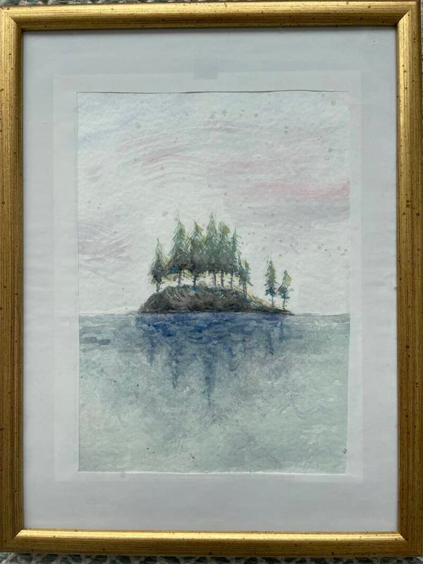 Tavla akvarell ”Landskap”