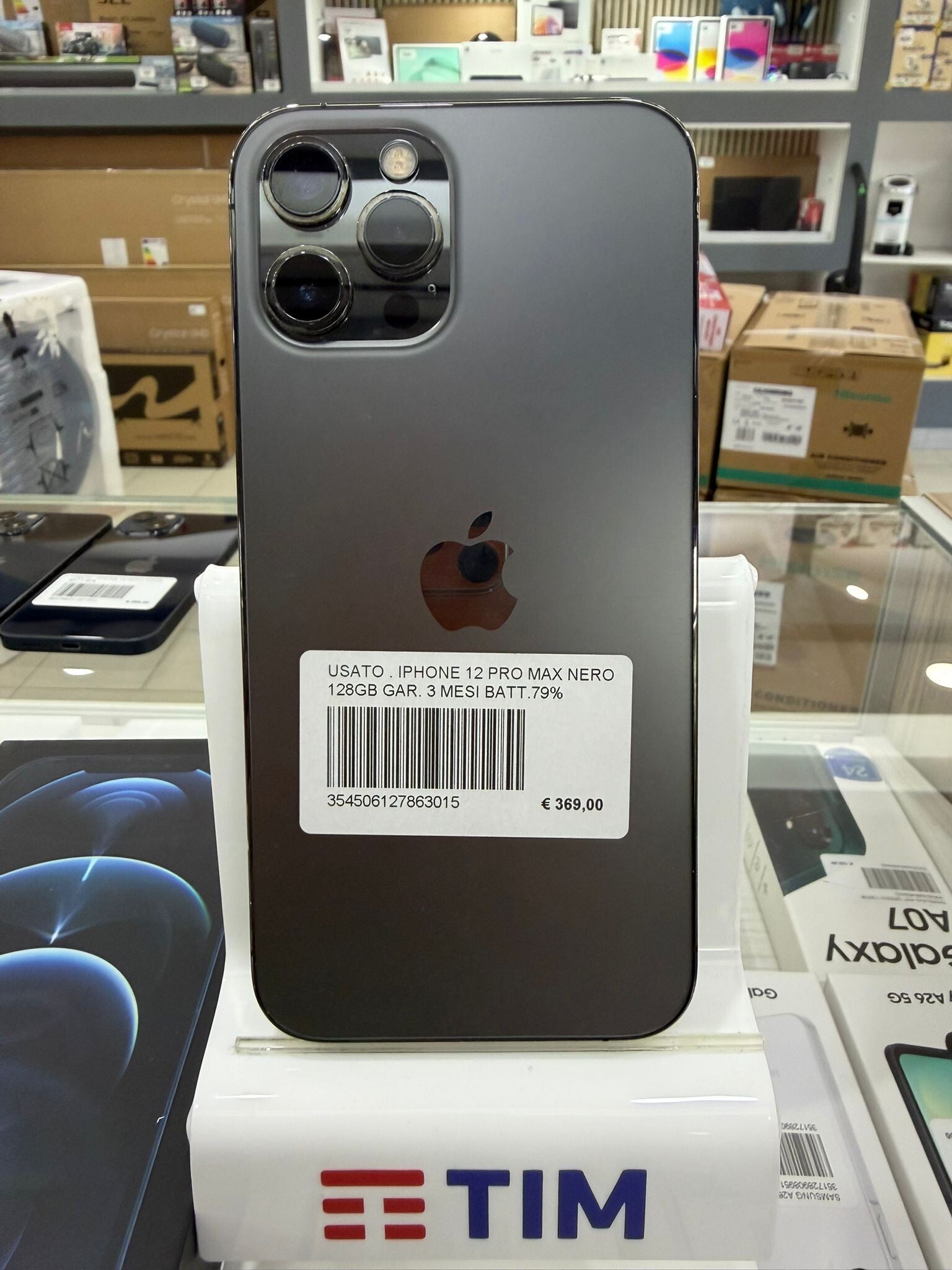 iPhone 12 Pro Max nero 128Gb batt.79%