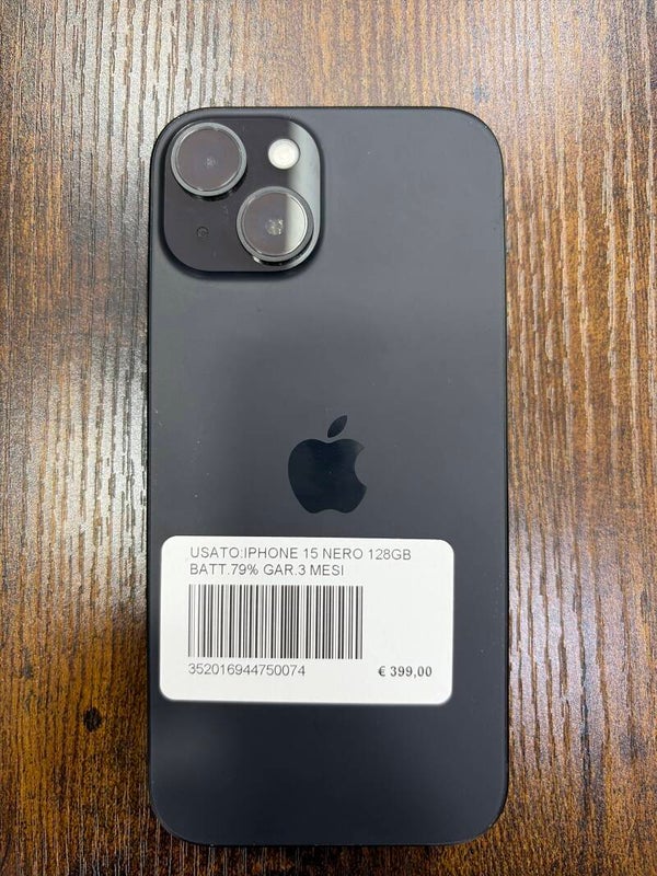 Usato iPhone 15 nero 128Gb