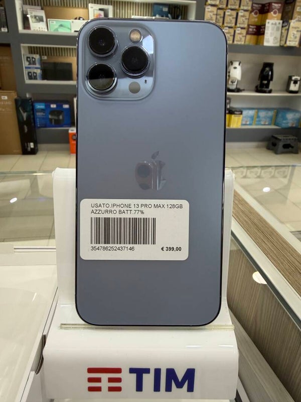 iPhone 13 Pro Max 128Gb Azzurro batt.77%