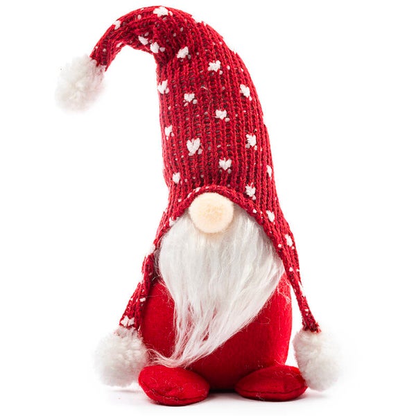 Skrzat świąteczny w czapce w pomponami