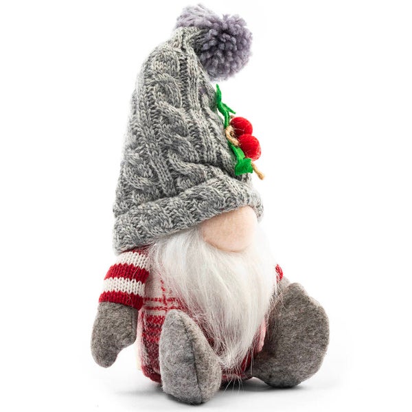 Skrzat świąteczny siedzący gnom Święty Mikołaj