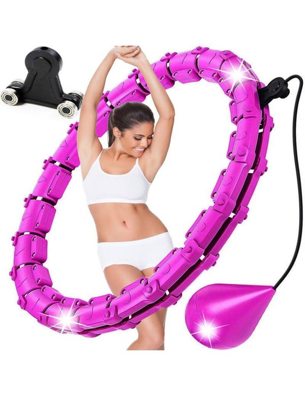 Hula hop z obciążeniem, regulacja średnicy