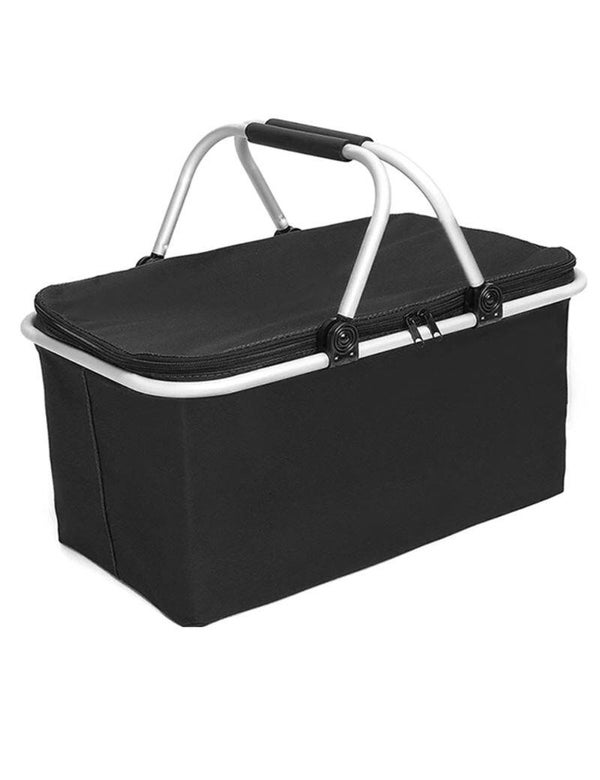 Koszyk piknikowy termiczny składany Czarny