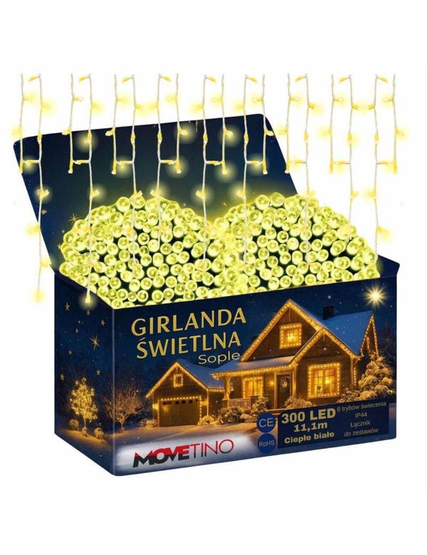 Sople lampki zewnętrzne 300LED