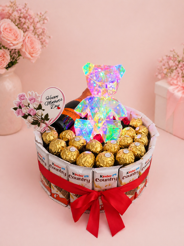 Leuchtender Teddybär mit LED-Lichtern in Geschenkbox ✨🧸🍫