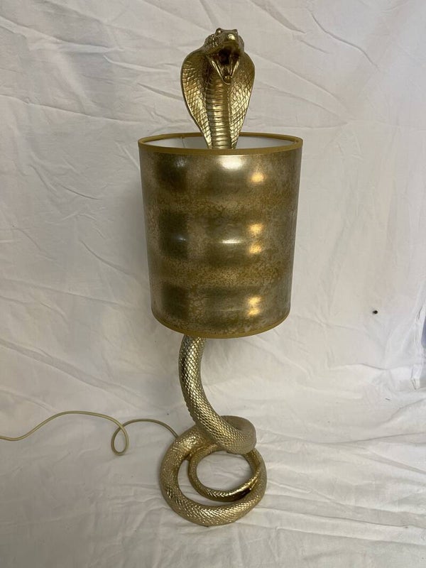 Tafellamp 27x25x68 cm SNAKE licht goud
