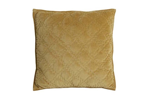 Kussen 50x50 cm DIAMOND velvet licht goud