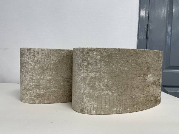 2 x lampenkappen ovaal (elips) 40/22 croco 02