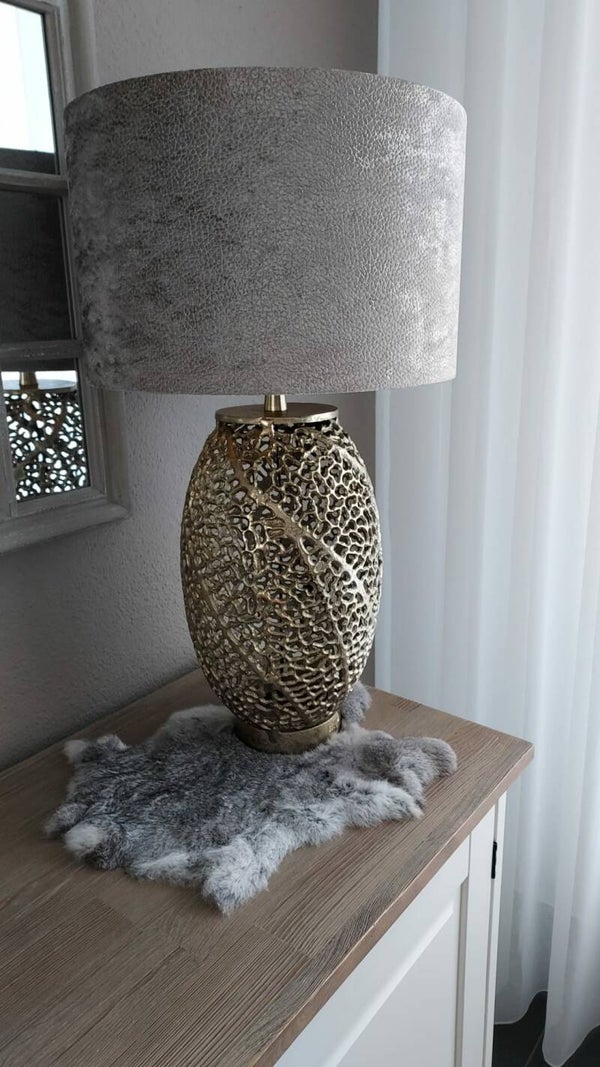 Lampvoet Sinula 26x44cm Goud + lampenkap cilinder 40/25