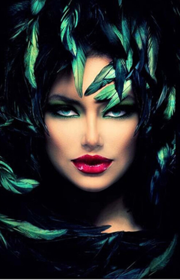 Glasschilderij Gold face Art 0101