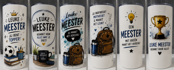 Meester tumblers diverse varianten