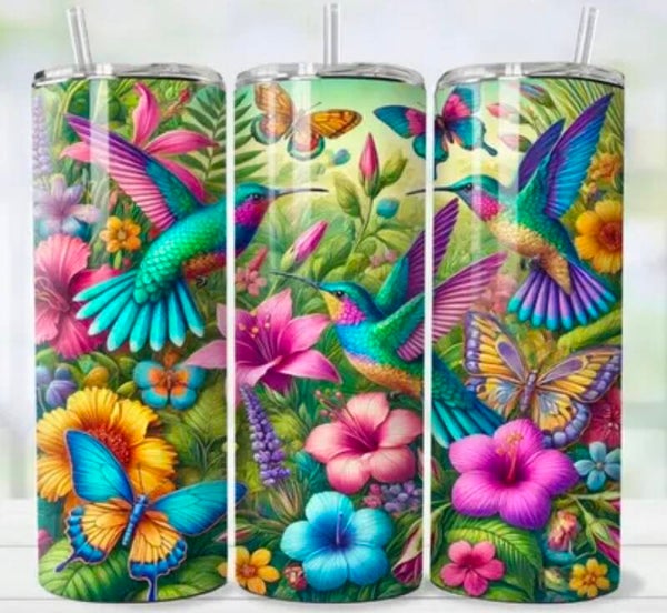 kolibries met vlinders