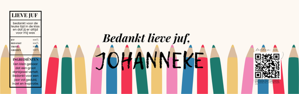PDF Celebration fles | Bedankt Juf/Meester
