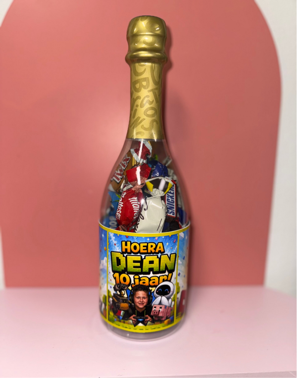 Merci fles gepersonaliseerd