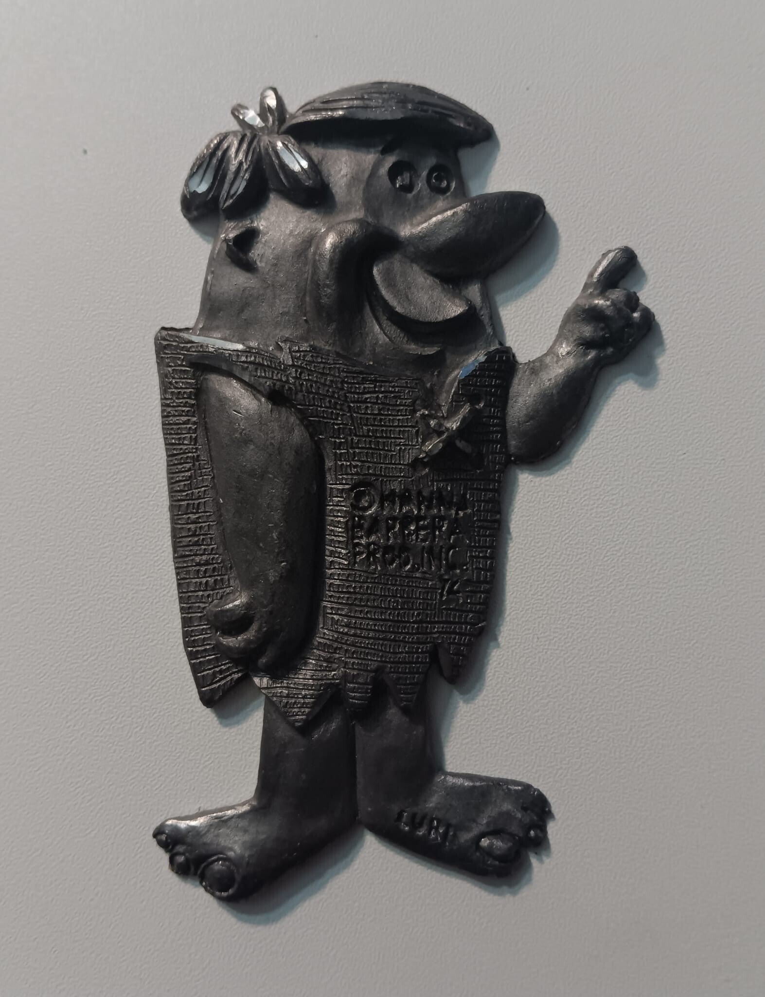 FIGURA DE HIERRO SERIE LOS PICAPIEDRA PABLO HANNA BARBERA AÑOS 60/70 VINTAGE